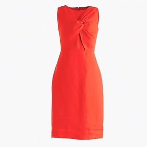 J.Crew Drape Knot Dress - Bright Hibiscus - Size 4